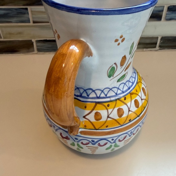 JS Talavera hand painted Mexican pottery pitcher 6" - Picture 5 of 6